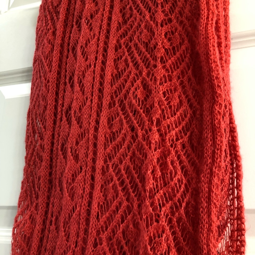 SOLD-Old Navy Red Infinity Scarf - Picture 4 of 6